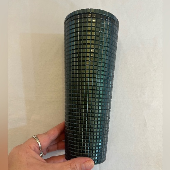 STARBUCKS Forest Green Square Studded Tumbler, No Straw, Venti 24oz. - Picture 3 of 5